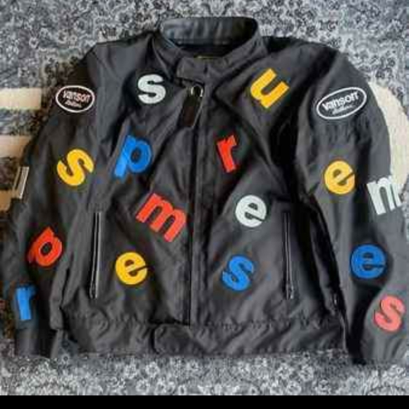 Supreme Other - Supreme vanson leather letters jacket ss20
